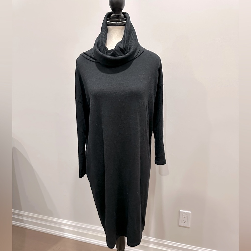 GAP Black Tunic with Chunky Turtleneck
